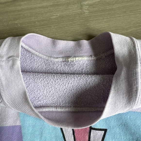 Vintage 80s Florida Social Club Sweatshirt Purple Sz Medium - Picture 4 of 11